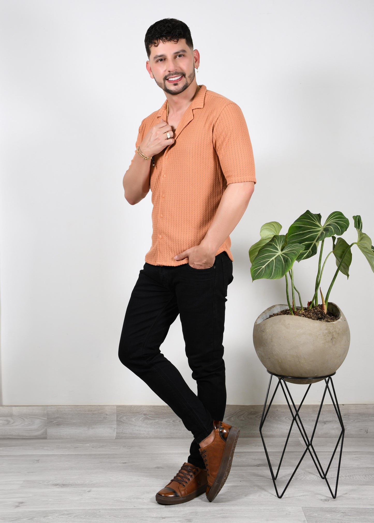 Camisa Trendy Salmon Ref. 8047
