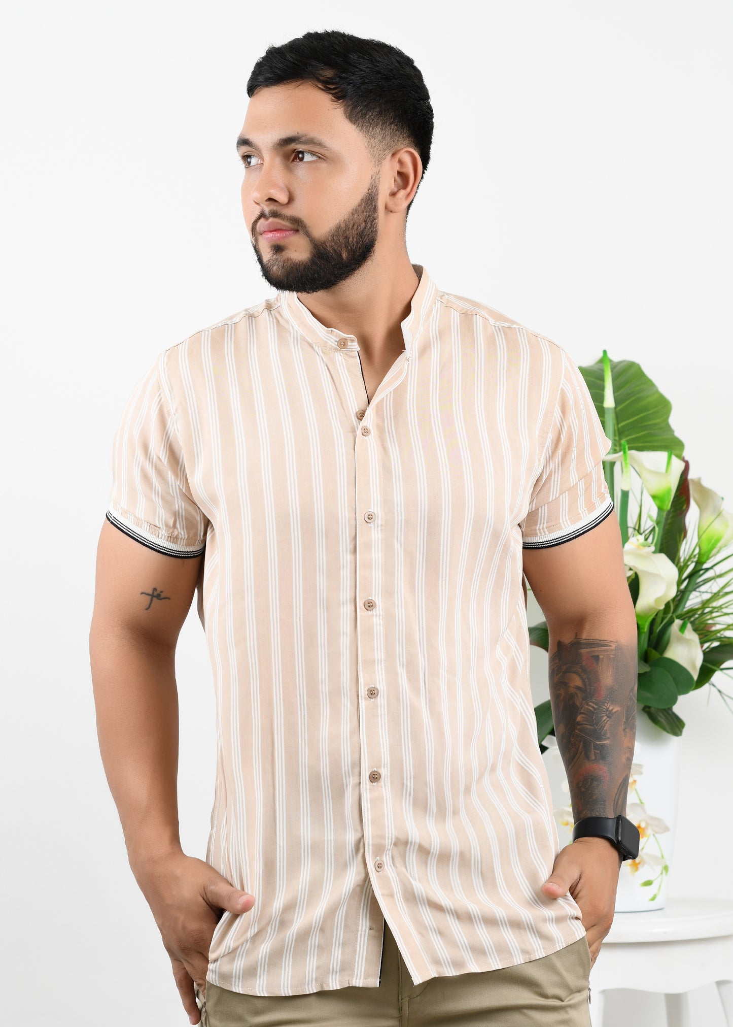 Camisa Clásica Beis Ref. 7943