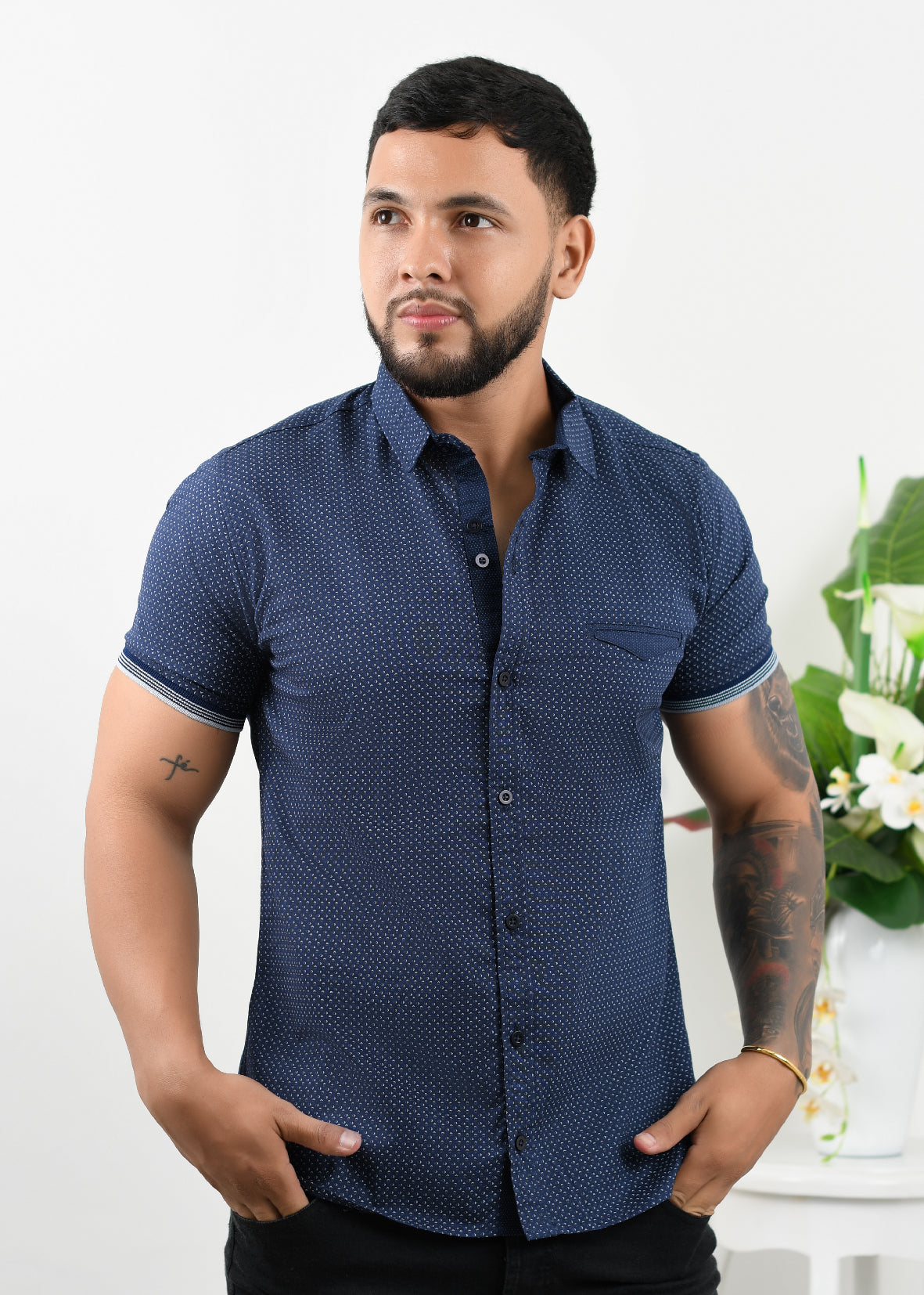 Camisa Clásica Azul Ref. 7728