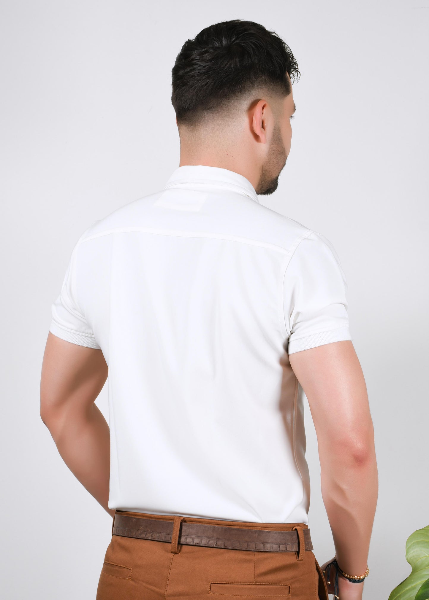 Camisa Unicolor Blanco Hueso Ref. 8014