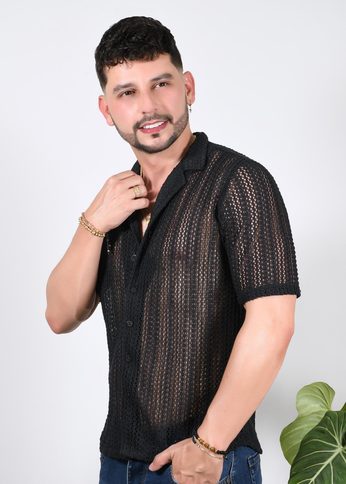 Camisa Trendy Negra Ref. 8054