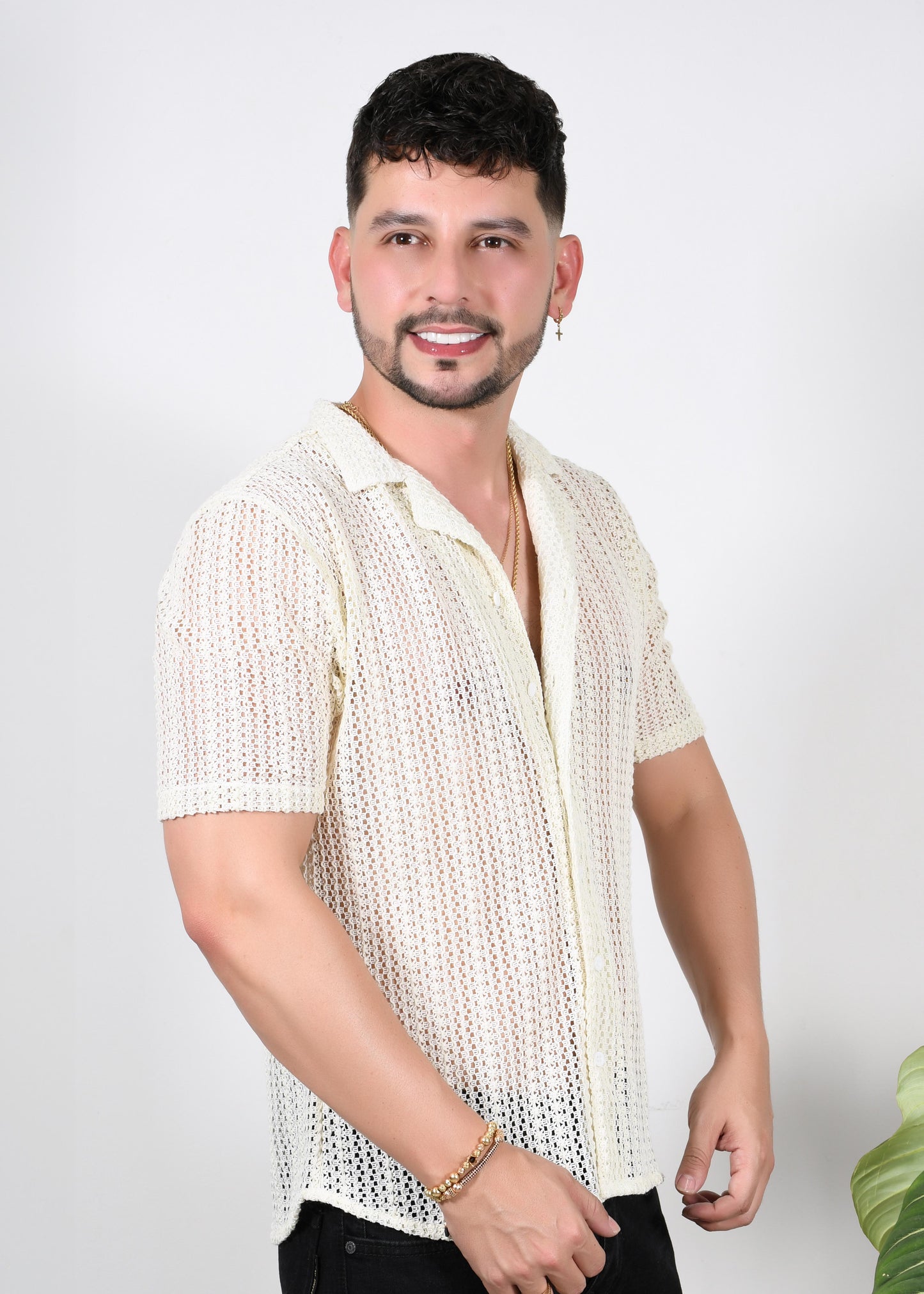 Camisa Trendy Beige Ref. 8055