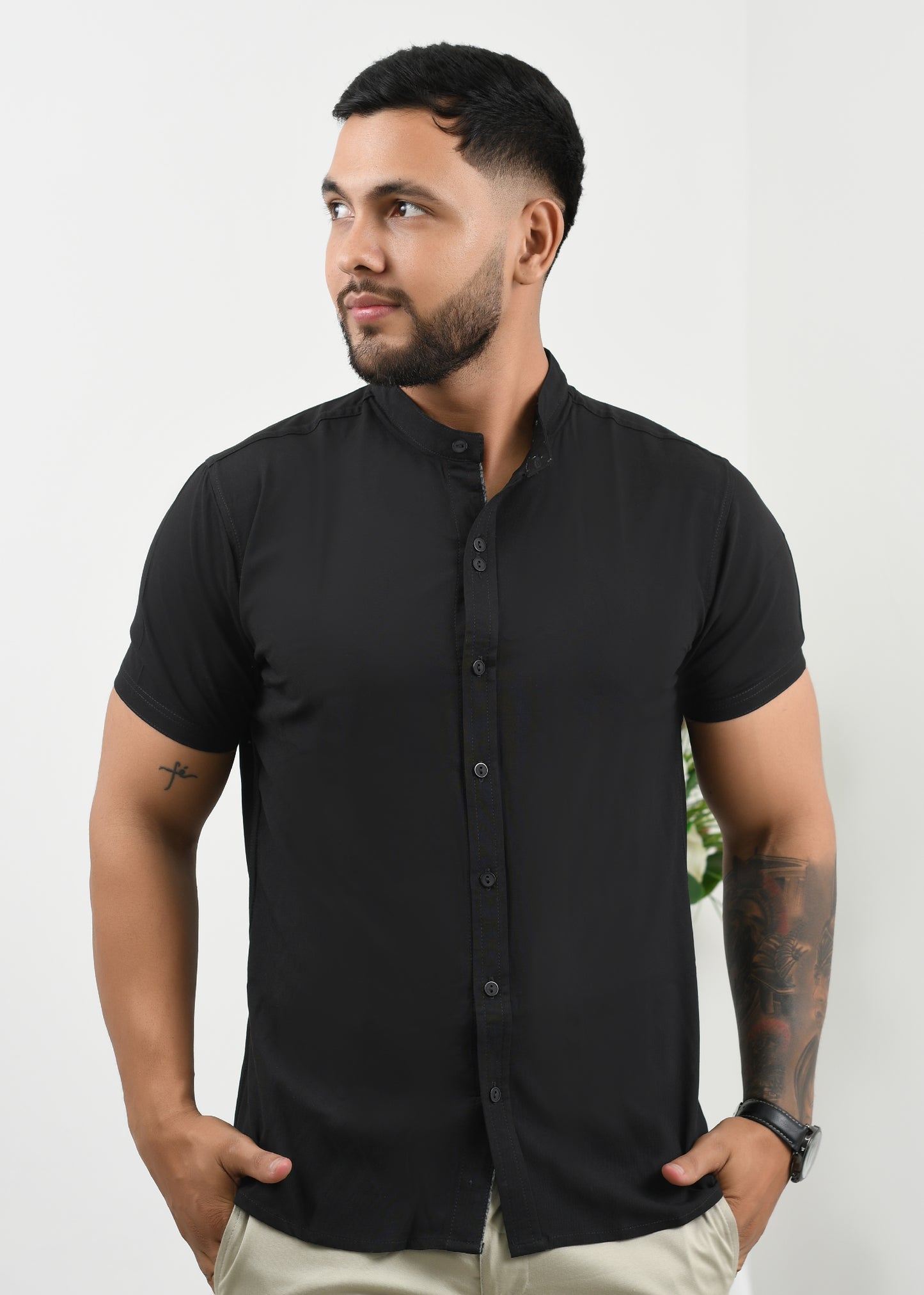 Camisa Clásica Negra Ref. 7954