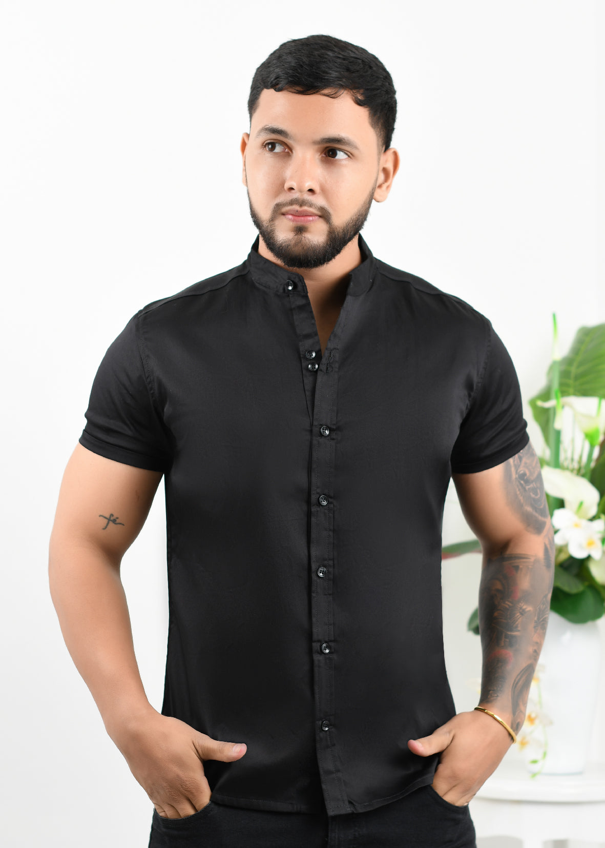 Camisa Clásica Negra Ref. 8010