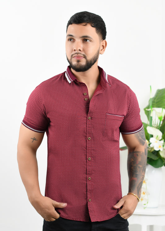 Camisa Clásica Vinotinto Ref. 7724