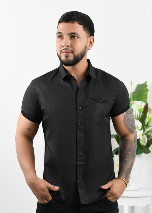 Camisa Clásica Negra Ref. 8041