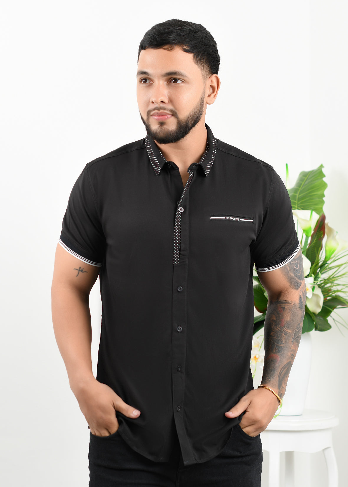 Camisa Clásica Negro Ref. 7911